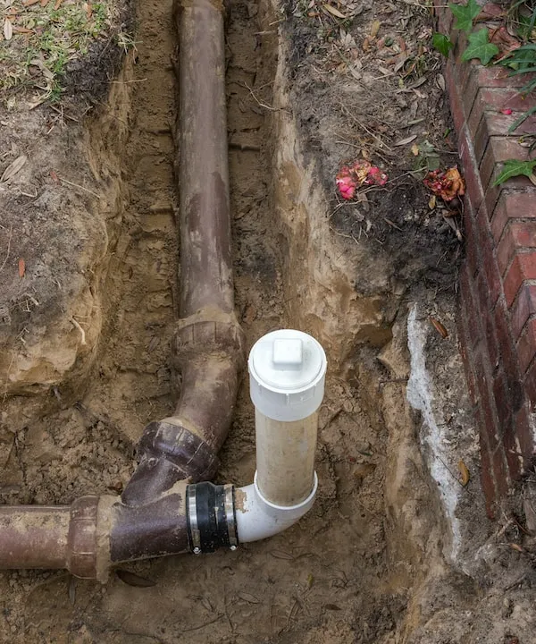 sewer cleanout pipes located